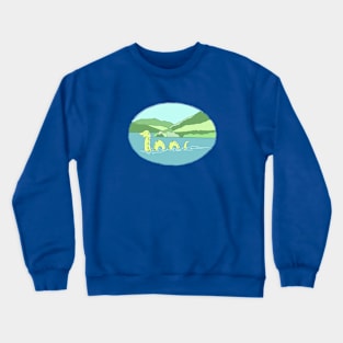 Loch Ness Monster Landscape Crewneck Sweatshirt